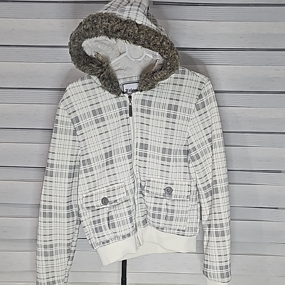 Xhilaration Plaid Hooded Jacket